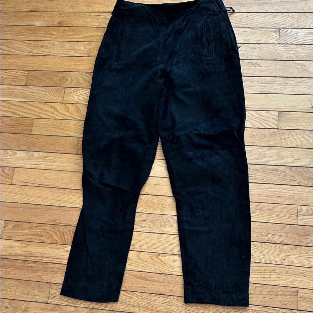 Wilson Women's Real Suede Straight Leg Pants - Black.